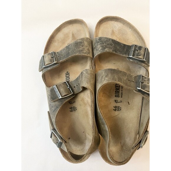 Birkenstock Milano Oil Leather Sandals Tan Men\'s Size 13-13.5 US 46 New Comfort main image 13